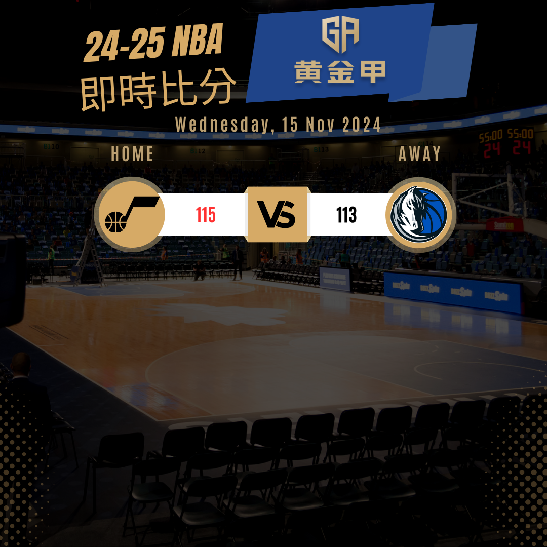 黄金甲体育 11/15 NBA 战报-爵士克拉克森阅读空气妙传科林斯击败独行侠