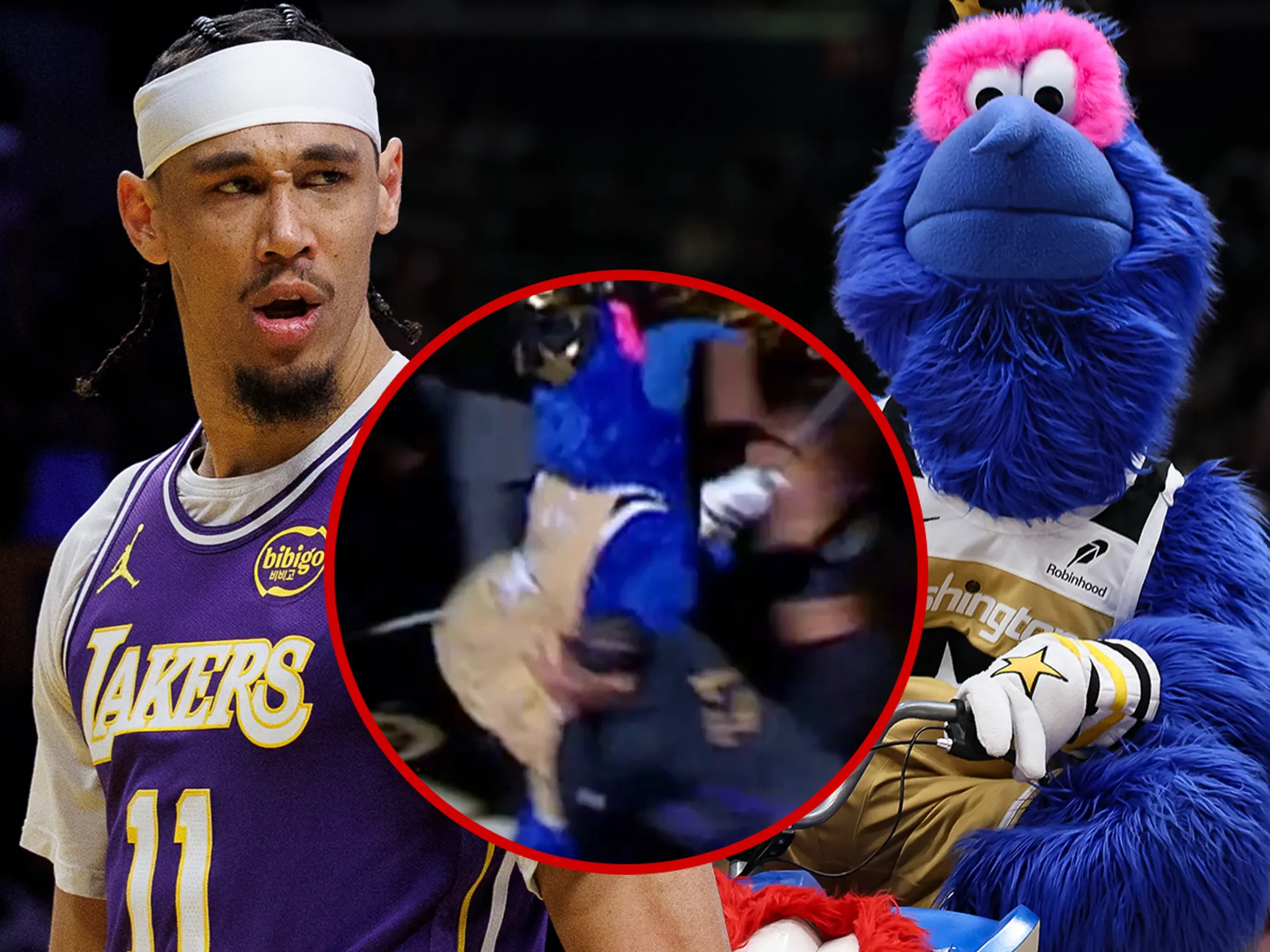 NBA 奇才队吉祥物扮演者将对湖人中锋海斯提出法律诉讼